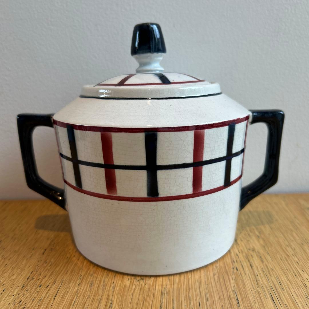 フランスアンティーク　サンタマン　バスク柄 フランスアンティーク サンタマン SAINT AMAND バスク柄プレート 22.5