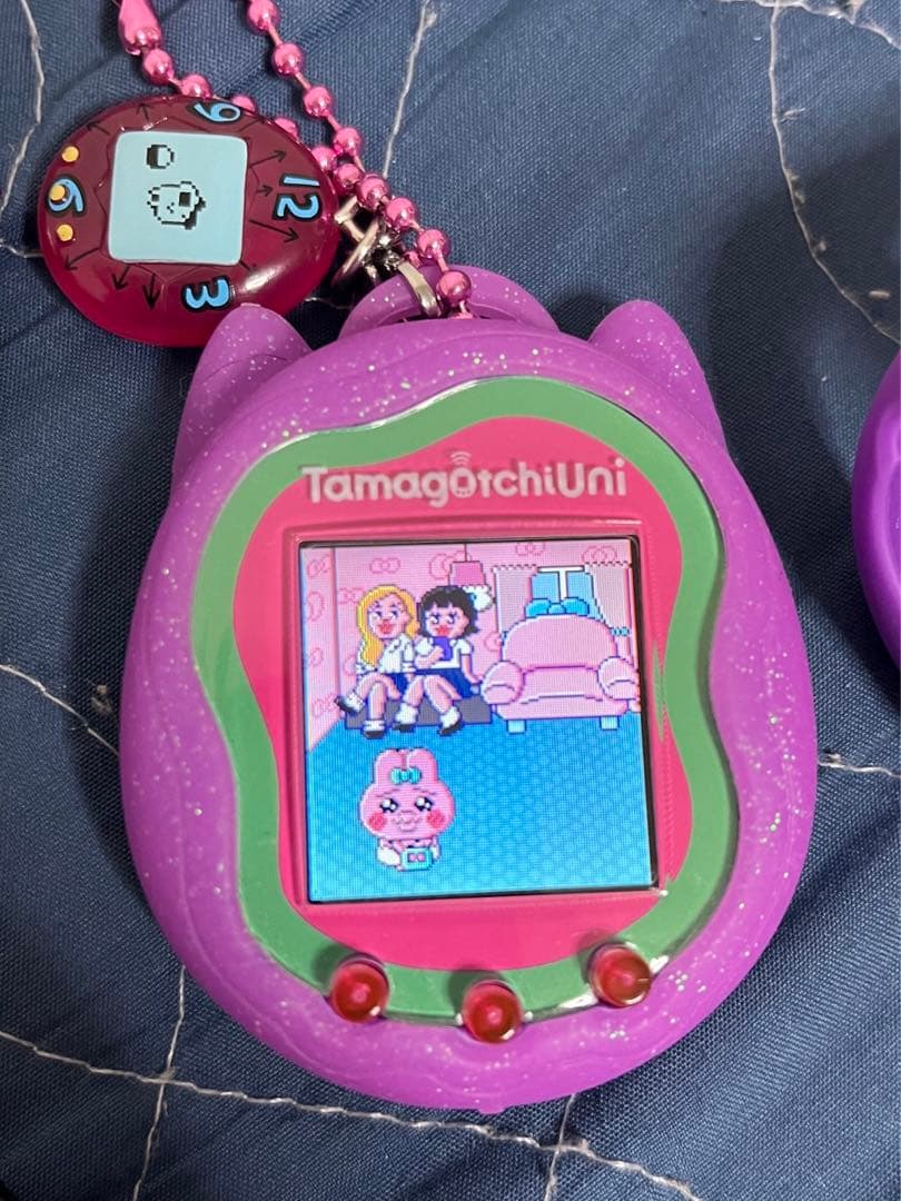 おぱんちゅうさぎ　サンリオ　たまごっちUni パープル 本体　箱付き 購入特典付き】Tamagotchi Uni Purple（たまごっち ユニ パープル