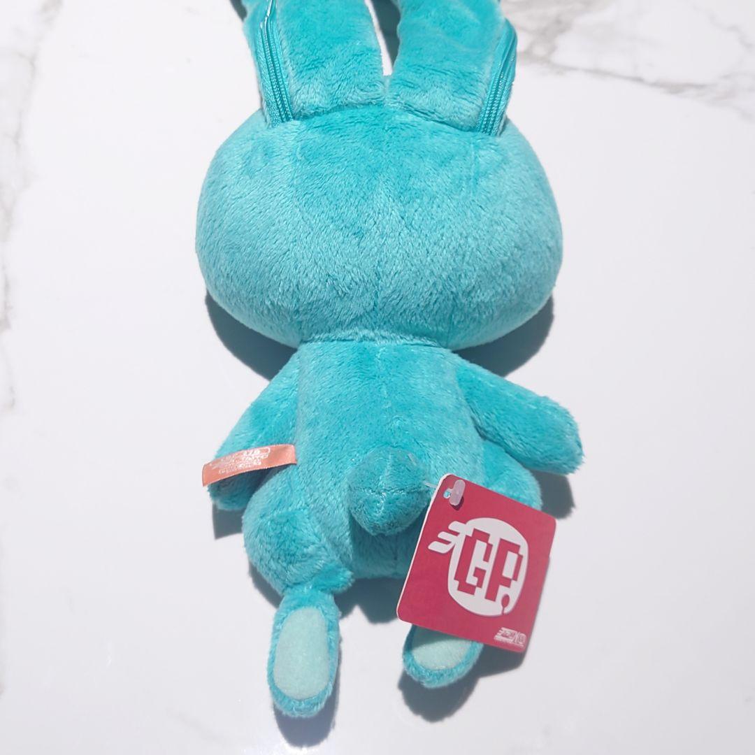 H*o様 チャックスGP 汎用うさぎ デュアルペンポーチ ターコイズブルー