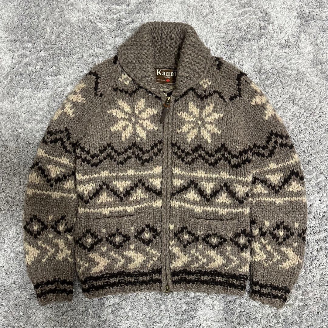 【超人気◎】KANATA　カウチンセーター　スノーフレーク　カナダ製　完売モデル 超人気◎】KANATA カウチンセーター スノーフレーク カナダ製 完売