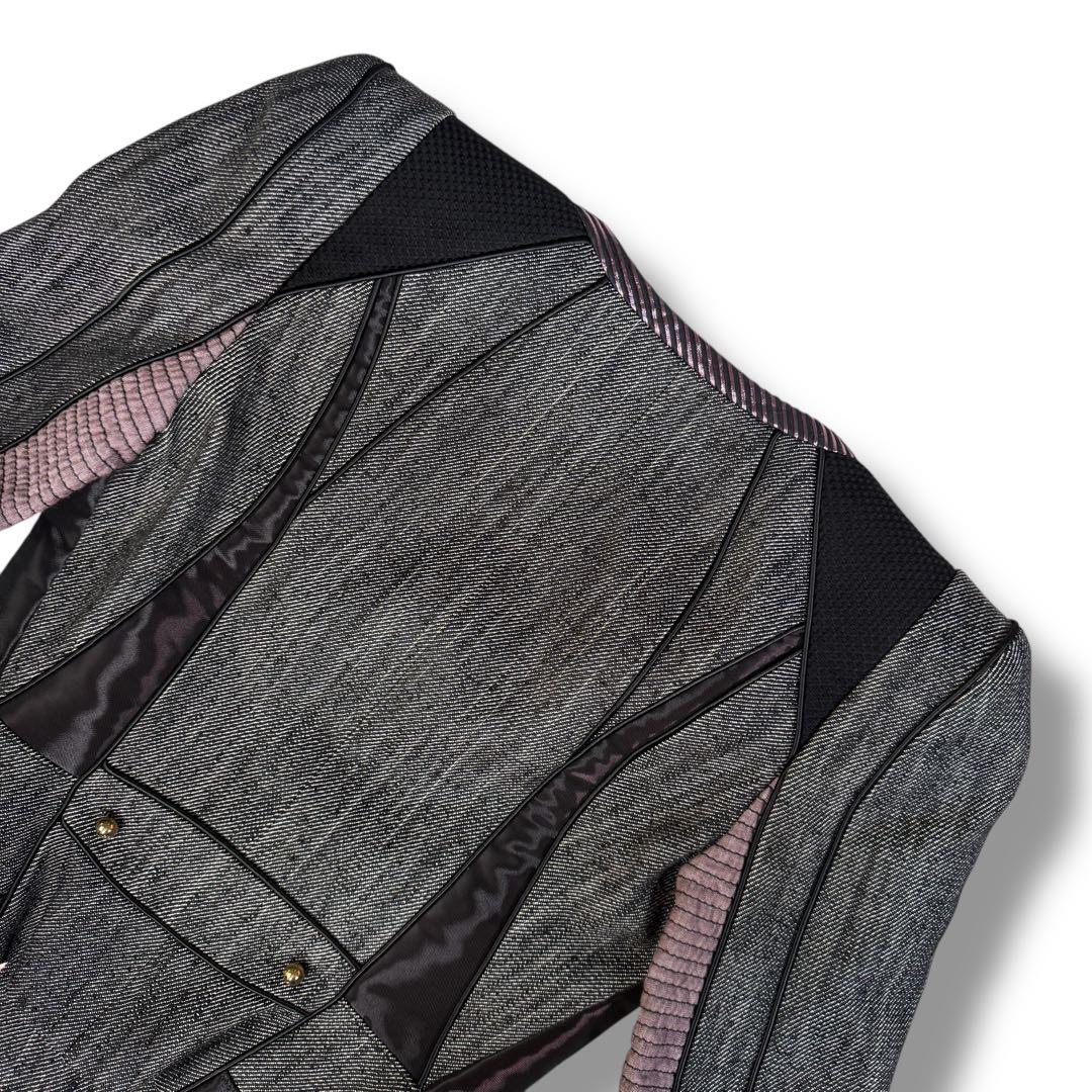 美品 LOUIS VUITTON モノグラム 異素材 切替 コルセットジャケット