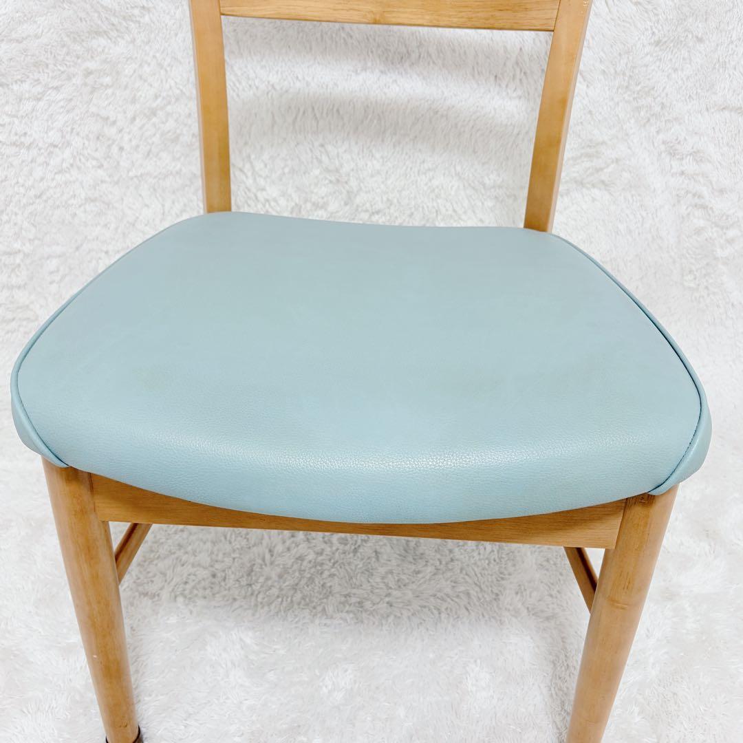 カリモク ダイニングチェア CA1805KN 水色 座面良好