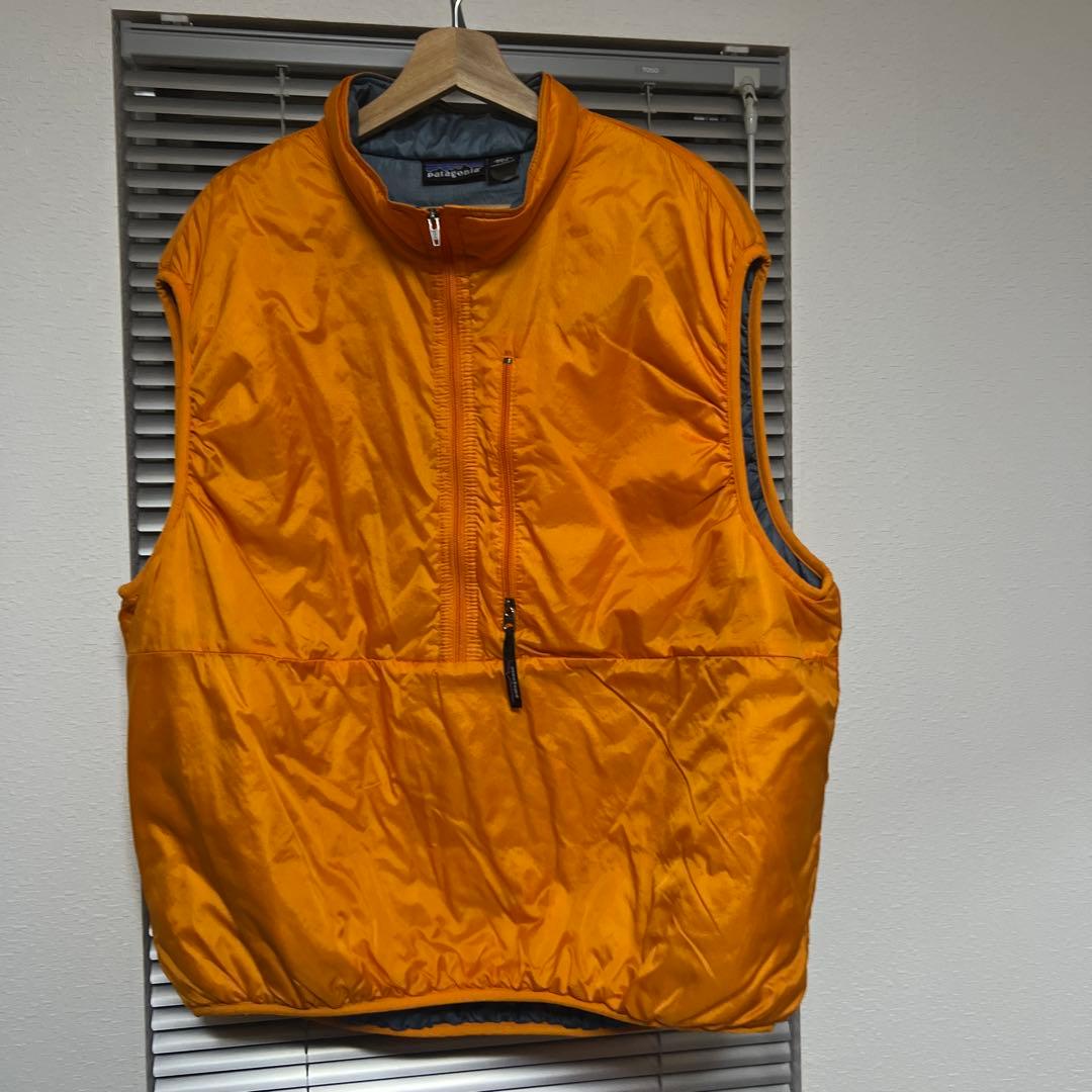 希少97年USA製patagoniaパタゴニア パフボールベストXLマンゴー 97年製 patagonia USA製 パフボールベスト マンゴー sizeS/90s