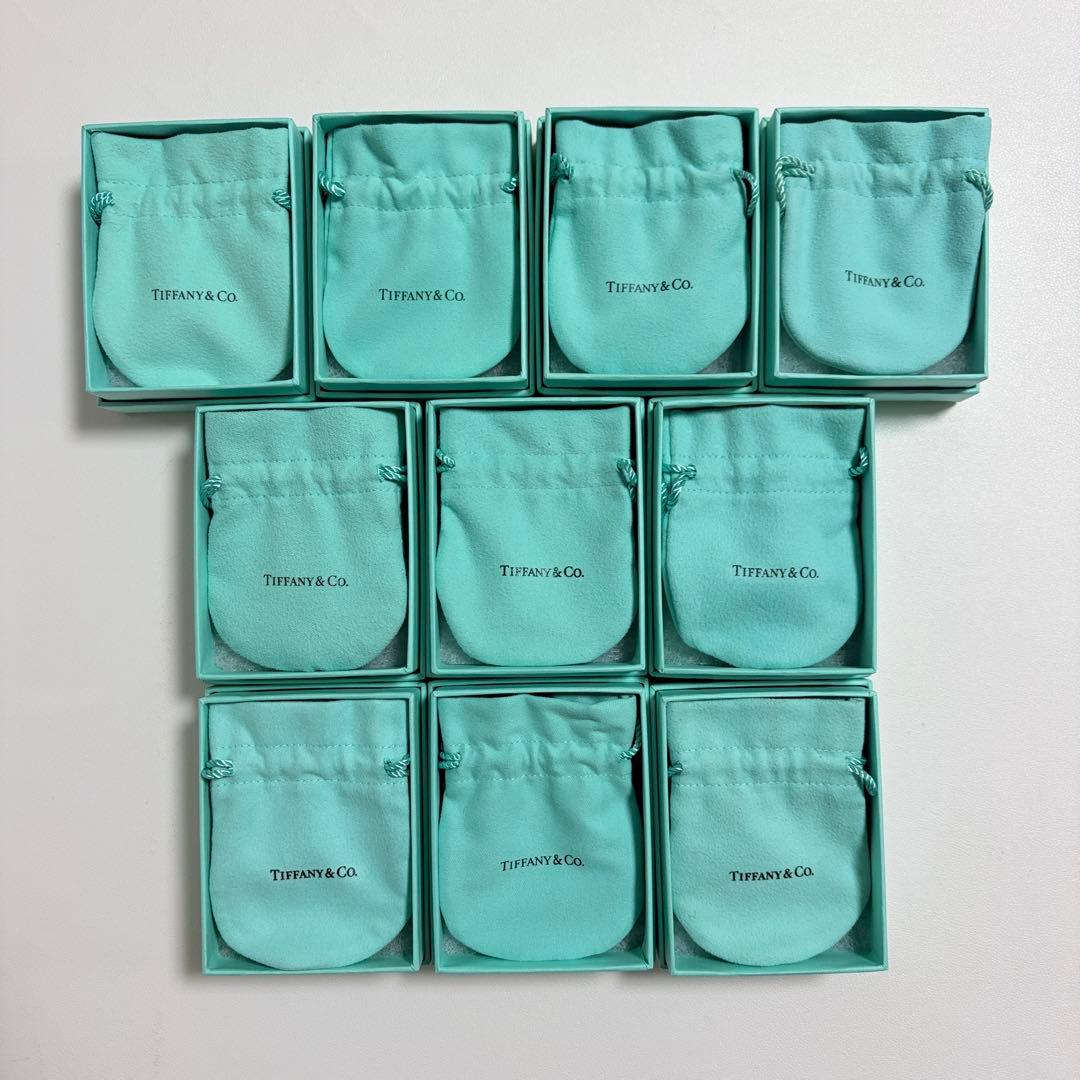 美品　ティファニー　巾着袋　空箱　10個セット　保存袋　アクセサリー入れ 美品 ティファニー 巾着袋 空箱 10個セット 保存袋 アクセサリー入れ