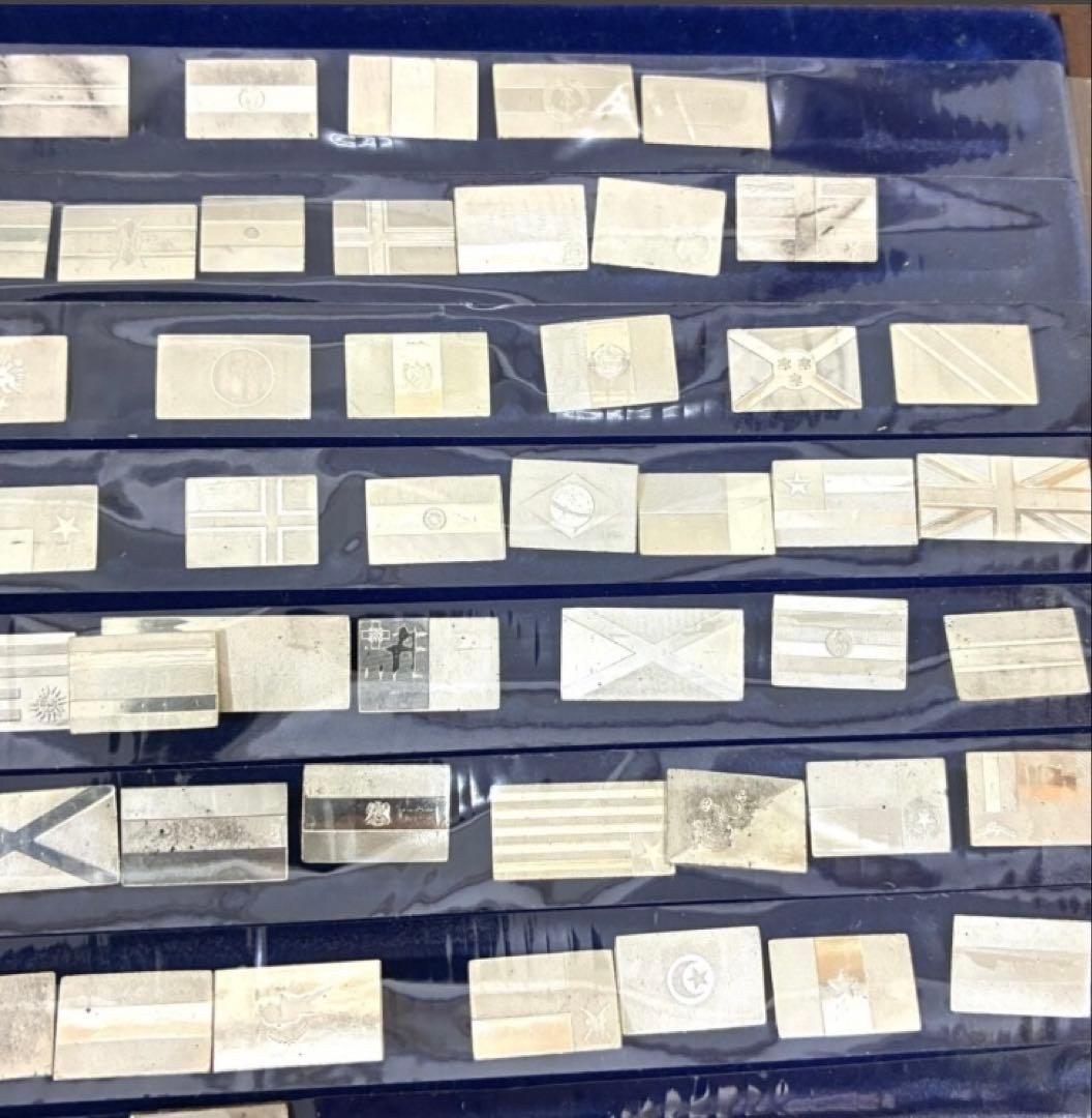 フランクリンミント 公式国連加盟国国旗 銀のミニチュア・コレクション