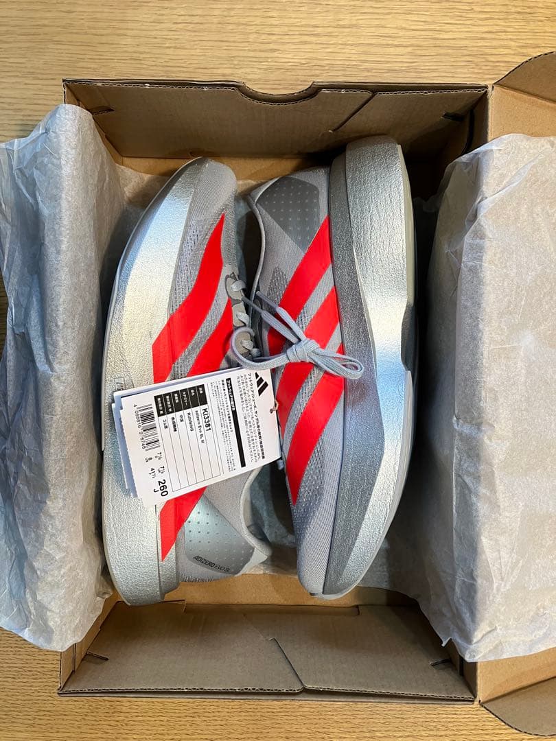 adidas adizero Evo SL シルバー/レッド　26.0cm