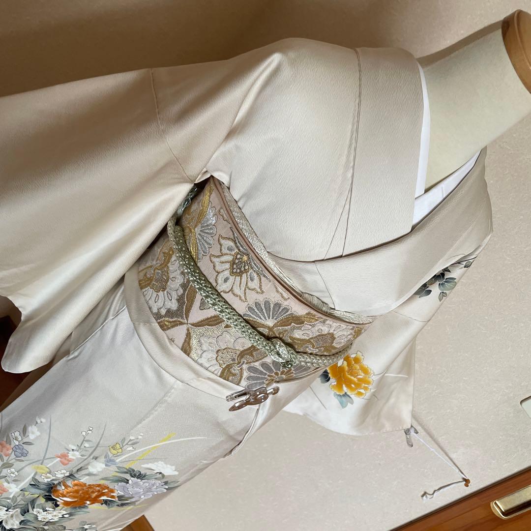 ひろりん様おまとめ　優しい生成色に四季花が美しい訪問着