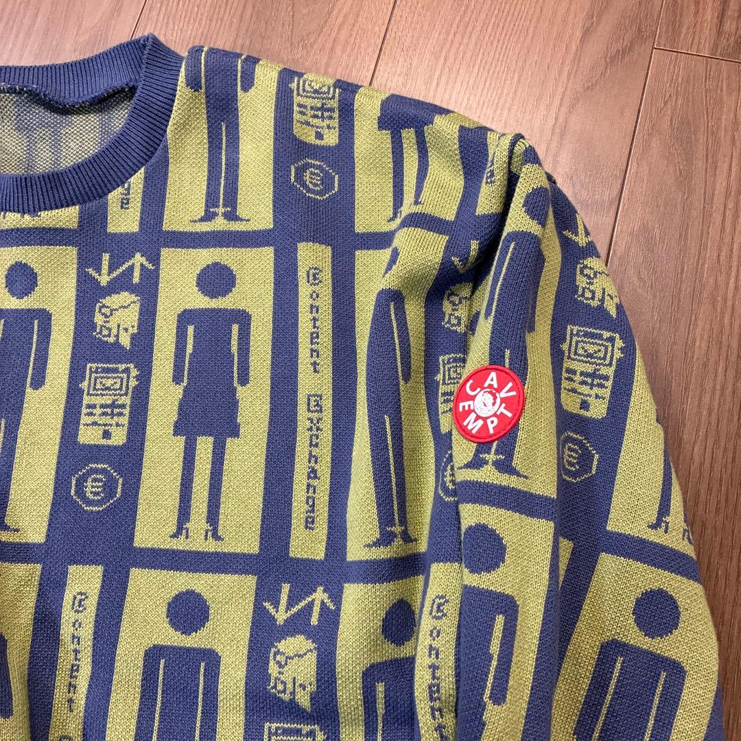 C.E CAVEMPT 総柄 ニット グリーン シーイー - メルカリ