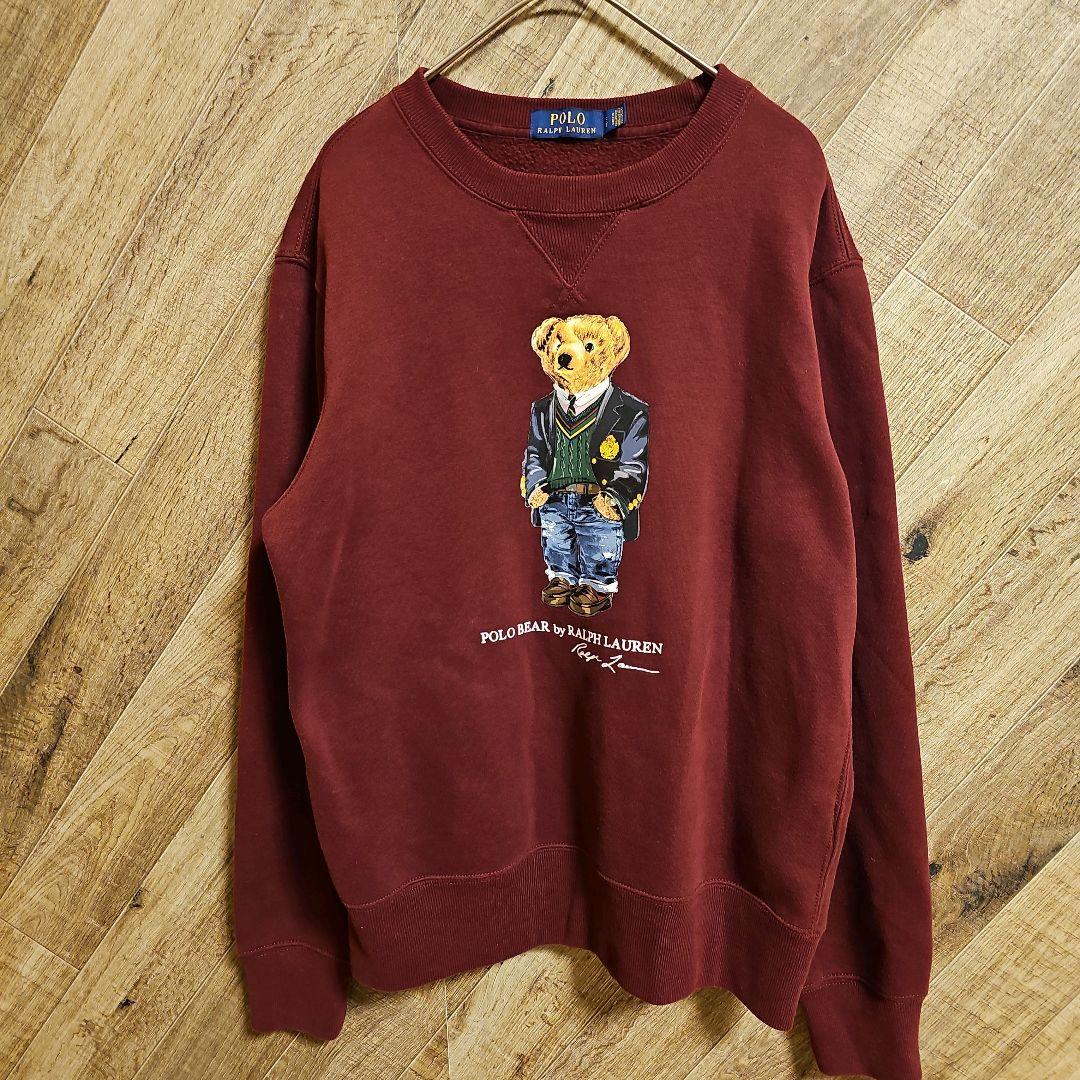 大人気❗ポロラルフローレン ベアプリント 裏起毛スエットトレーナー