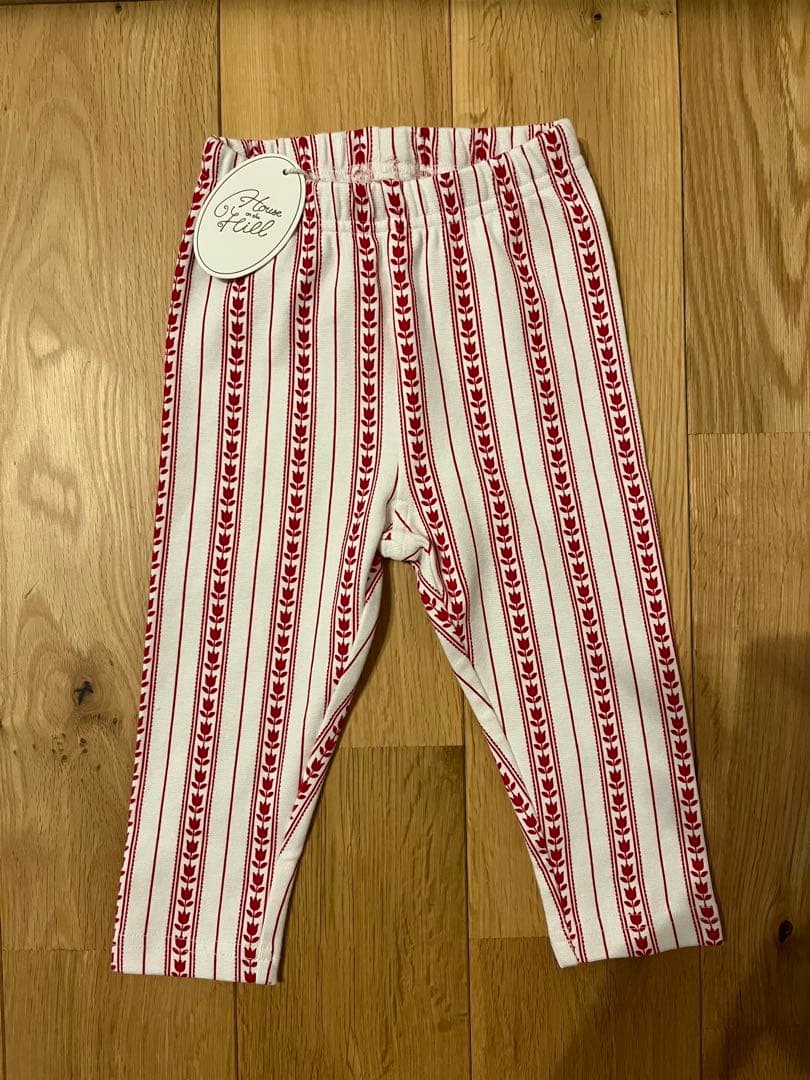 ボトムス House on the Hill Pants Flower Stripe 80 High-Waisted Wide-Leg Women's Pants with Flattering Fit