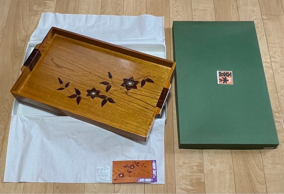 桜皮貝入鉄仙 お盆 昭和レトロな貴重な美術工芸品 - メルカリ