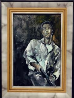 絵画一点物油絵F30号micchan作