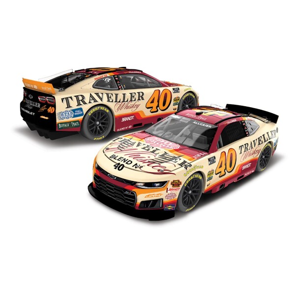 Dual Autographed Justin Allgaier #40 2026 Traveller Whiskey 1:24