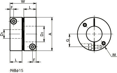 XHS-34C-6-16｜フレキシブルカップリング-シングルディスクタイプ A 34