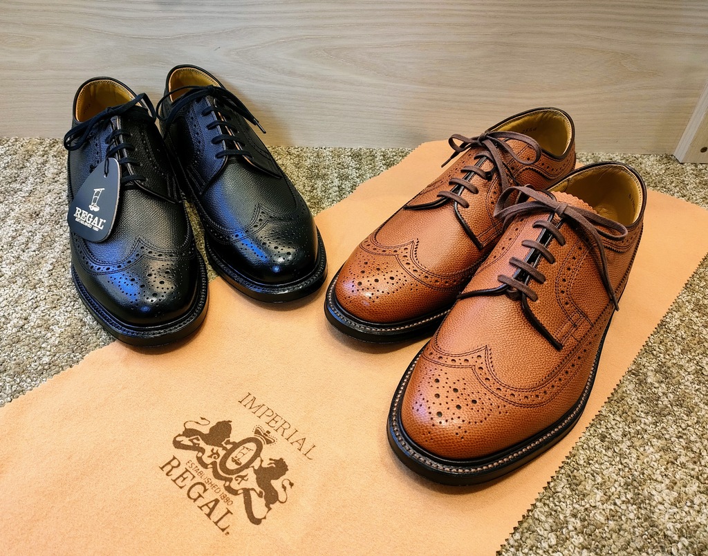 REGAL リーガル レザー ウィングチップシューズ ブラウン ブラウン系