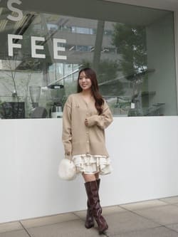 JUSGLITTY ＜美香さんコラボ＞カーデxペプラムワ ンピSET M 美香さん