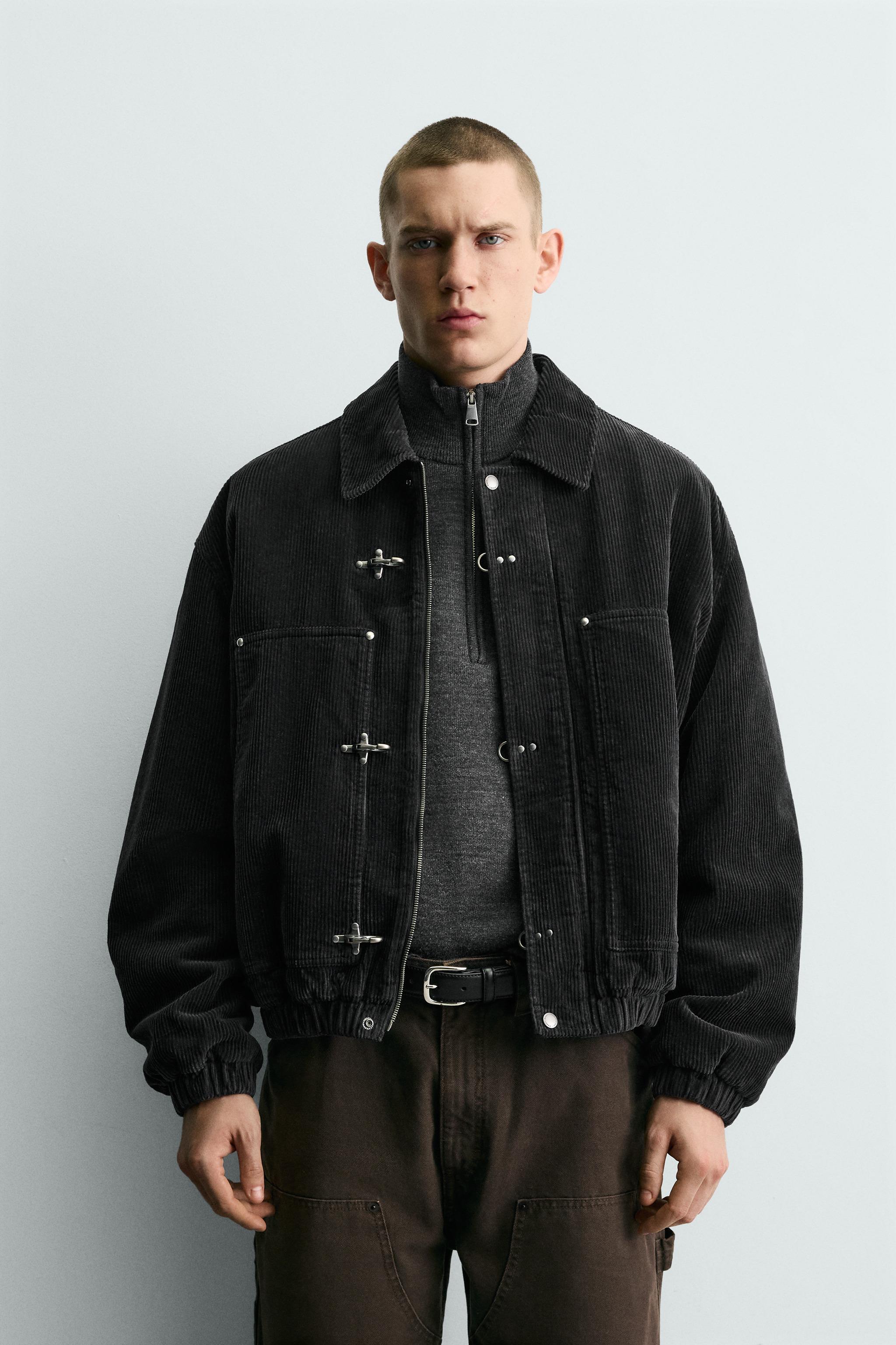 CORDUROY FIREMAN CLASP JACKET - Black | ZARA United States