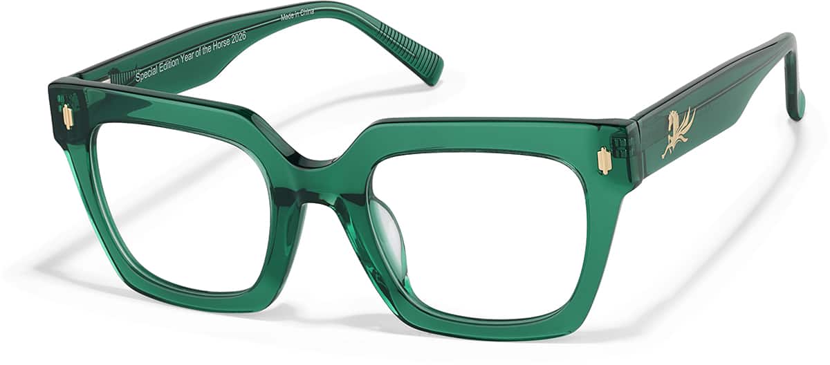 Transparent Green Radiant Stride #4480724 | Zenni Optical