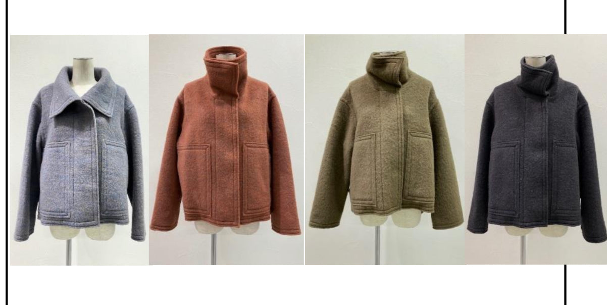 CYAN TOKYO】ウールシャギースタンドブルゾン/407262