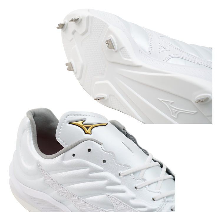 ミズノプロ 野球 厚底 白スパイク クッションレボプロ 高校野球対応