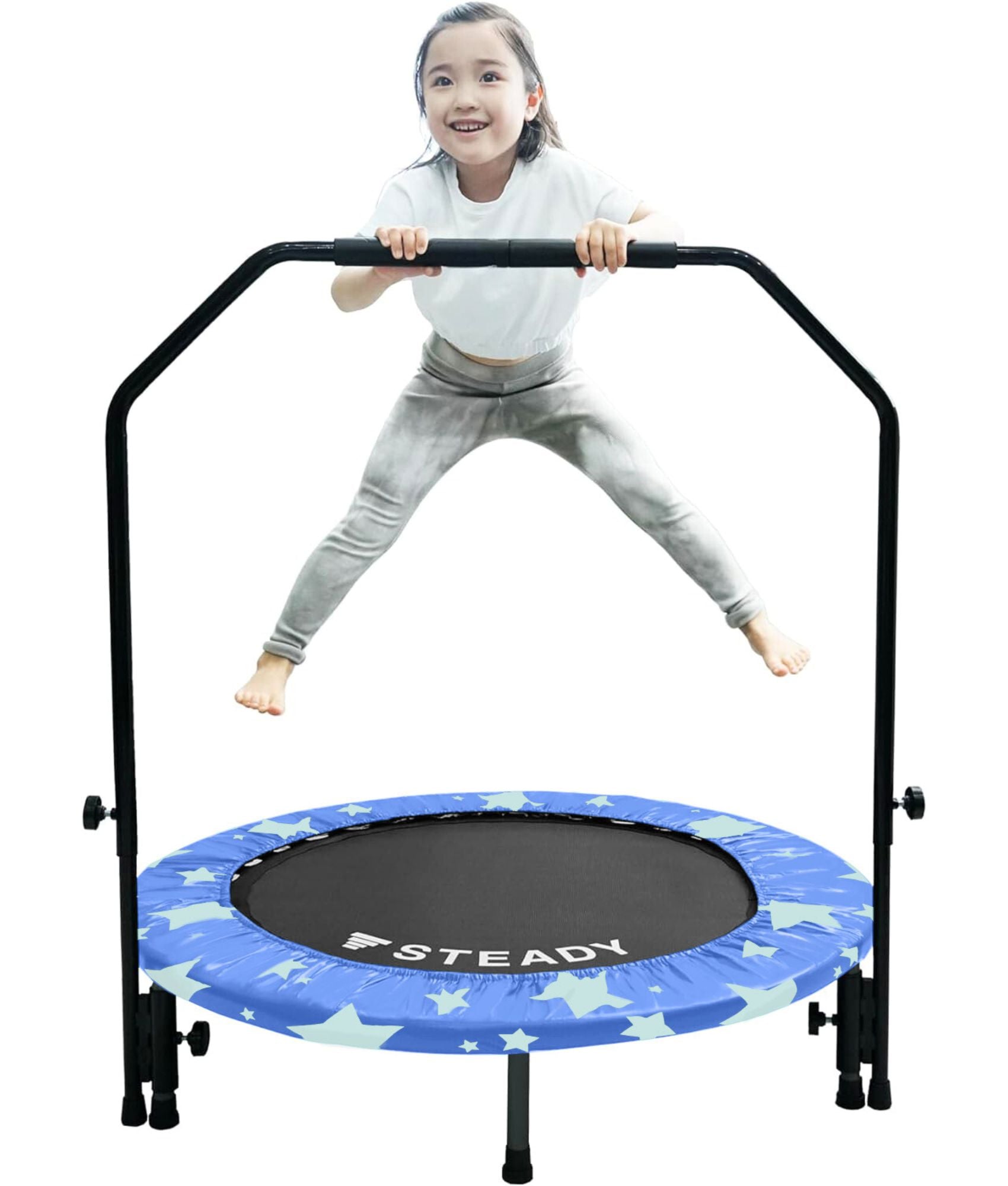 トランポリン 室内 静音 子供 大人 耐荷重150kg 365日保証 ST134 STEADY