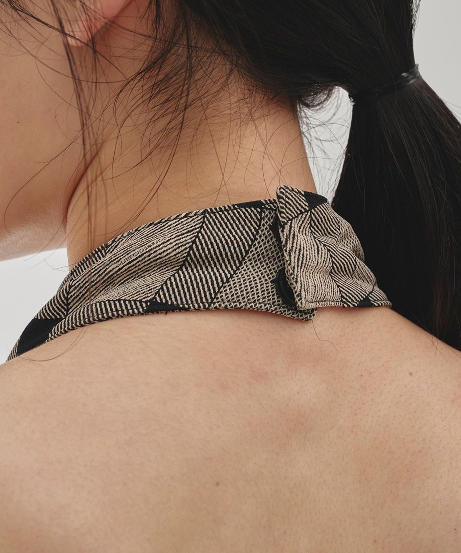 Halterneck Checkjaquard Top(FREE BLACK): TODAYFUL: WOMENS