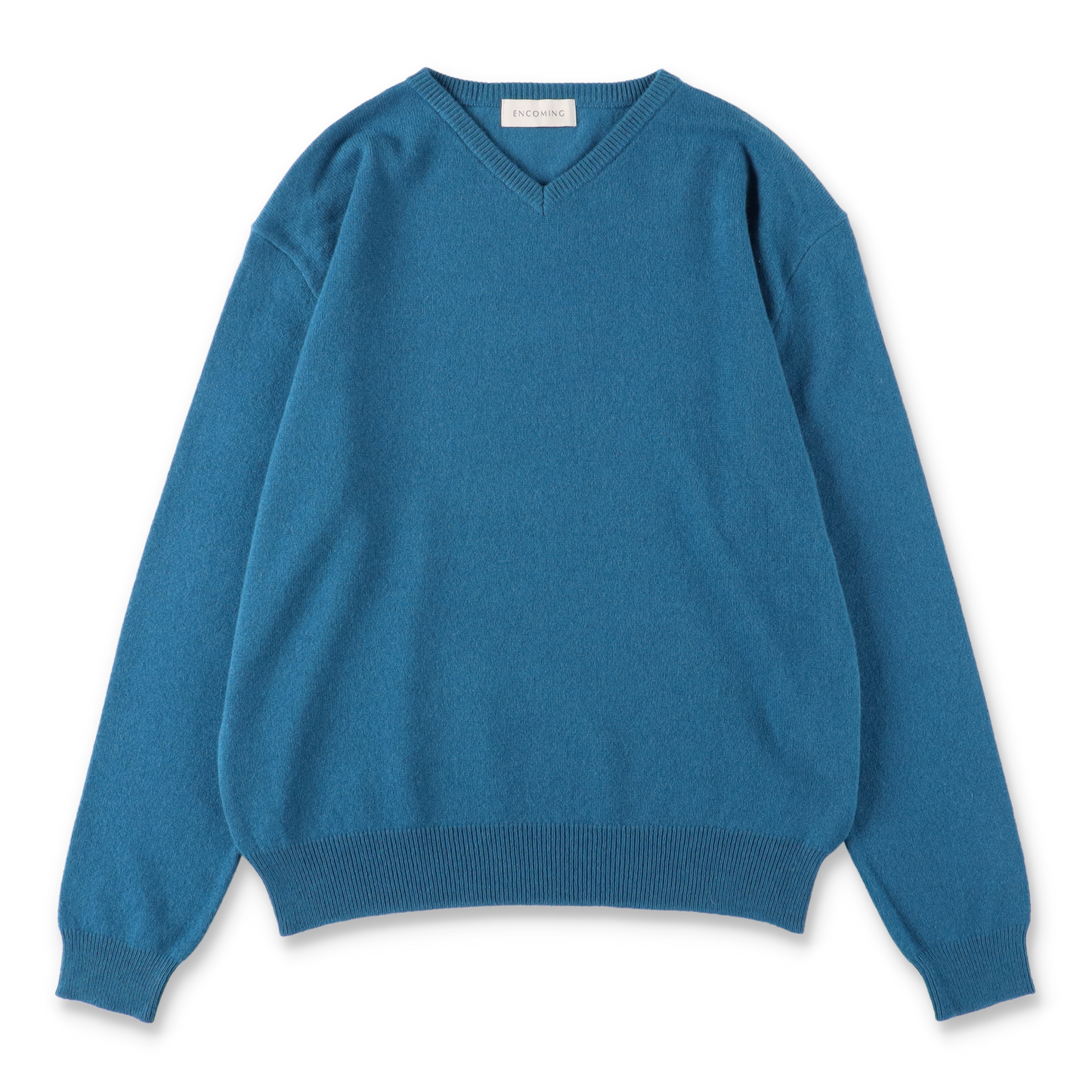 ENCOMING - KNITTED V NECK JUMPER Blue – STUDY SHOWROOM STORE