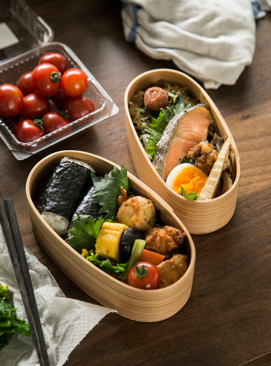 秋田杉の小判弁当 小（塗装あり） -無理なく続ける、曲げわっぱ生活