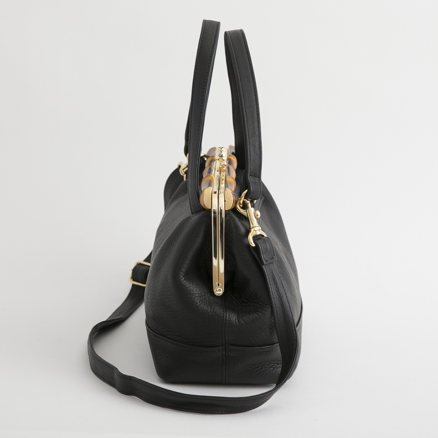 POMTATA/バンブーガマグチ ハンドバッグ -お出掛けには、バンブー