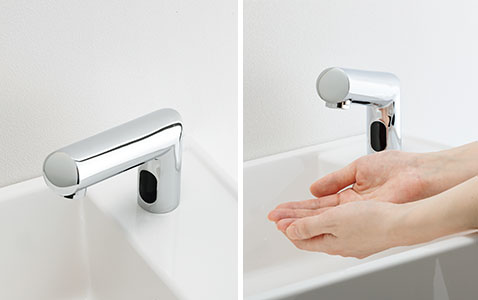 タッチレス水栓 | 機能一覧 | 洗面ドレッシング | 住まいの設備と建材
