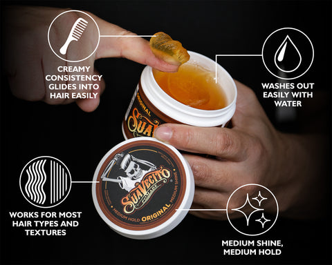 Suavecito Pomade Original Hold Pomade - Water Based Hair Pomade