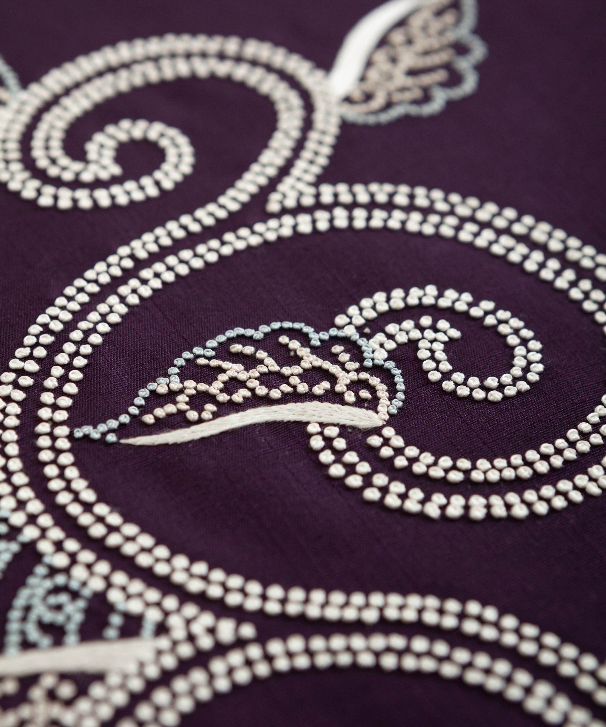 相良刺繍 九寸名古屋帯「つの唐草」 – きものすぎをECサイト