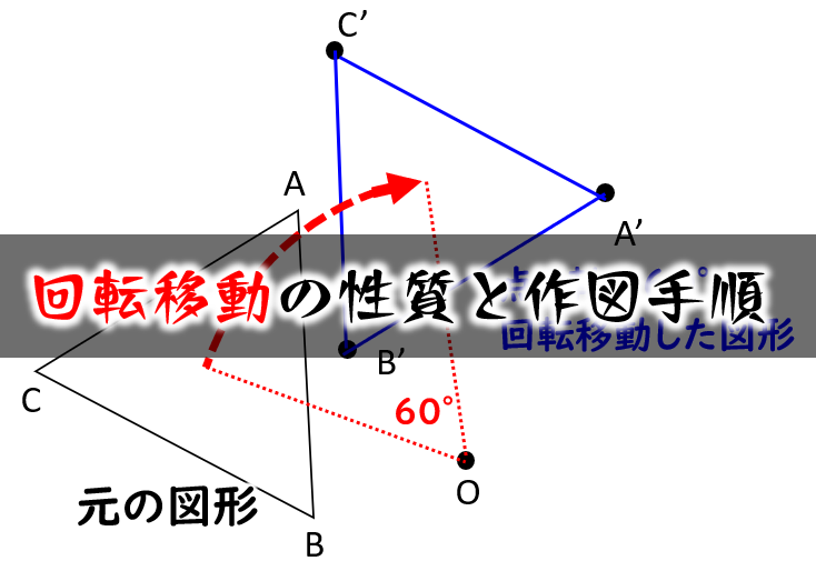 図形の回転移動の作図手順と性質｜数学FUN