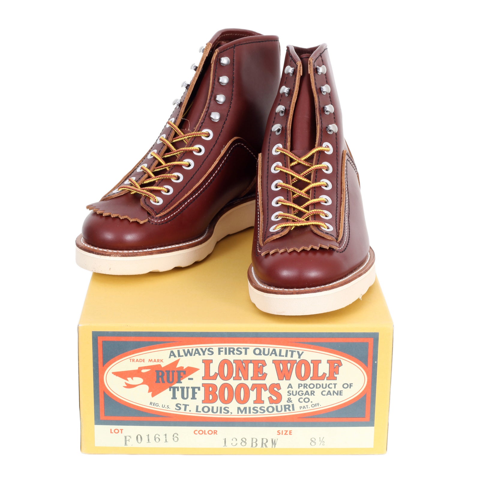 Mens Brown Leather Calf High Lace Up F01616 Hunter Work Boots