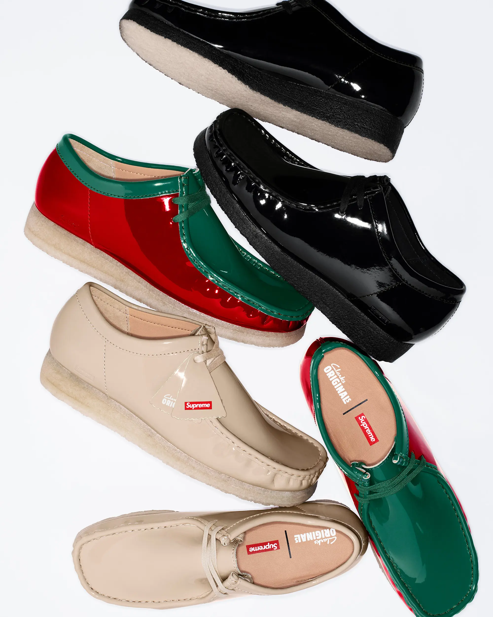 Supreme®/Clarks Originals® Patent Leather Wallabee® | Supreme 24ss