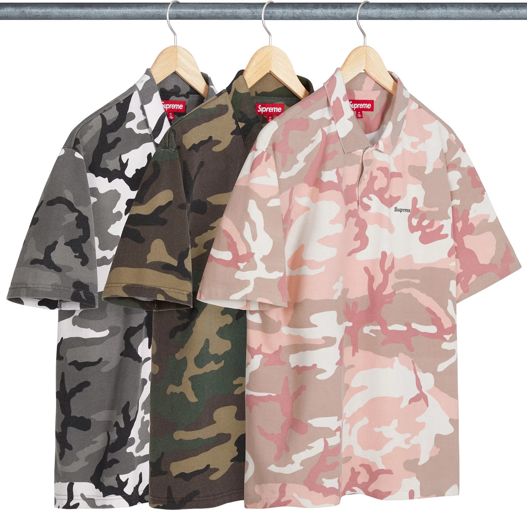 Washed Camo Polo | Supreme 25ss