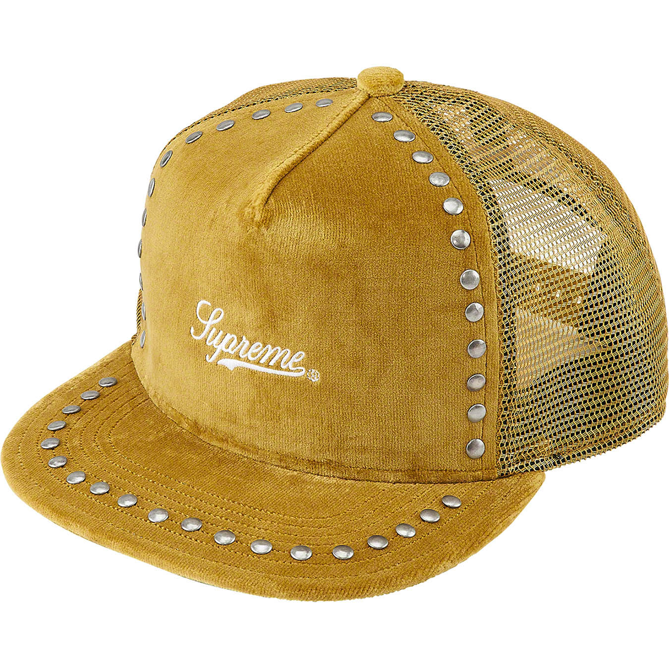 Studded Velvet Mesh Back 5-Panel | Supreme 21fw