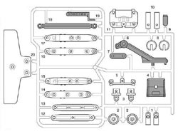 WT-01 Cパーツ(黒)(1枚) ※アフターパーツ※ [10005688] - スーパーラジコン