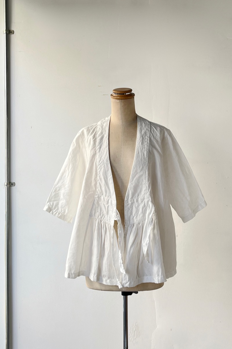 homspun リネンバイオ フロントギャザー6分袖ブラウスジャケット – SUSCON
