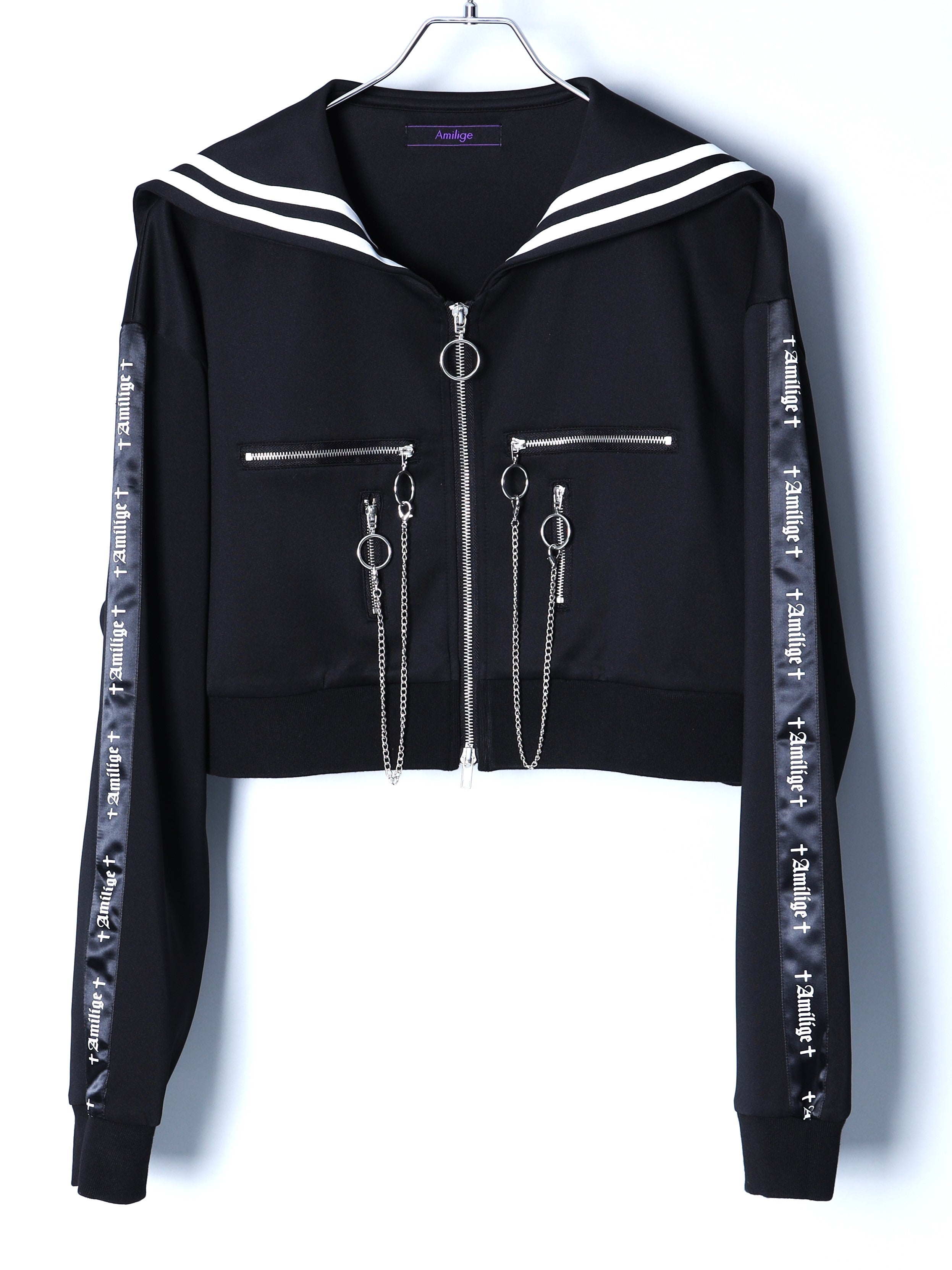 セーラーカラーフロントZIPジャージ– A AM STUDIO