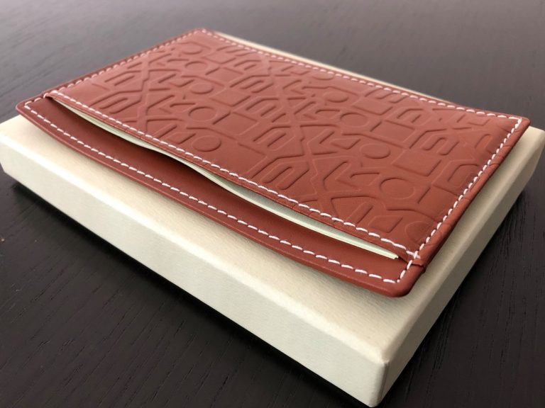 ロレックス ノベルティ(非売品)レザー メモ帳ケース ブラウン エンボス