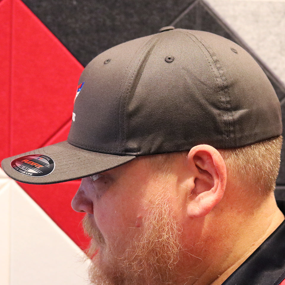 USA Darts Flexfit 6277 Wooly Combed Hat - Charcoal Gray XL/XXL