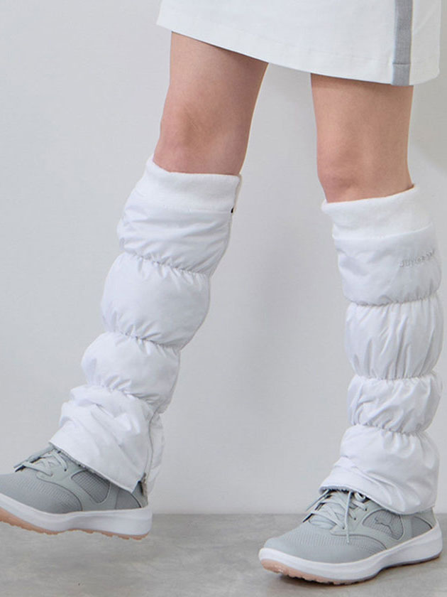 ジュン&ロペ 中わたレッグウォーマー/撥水・防風 ERR65010（ホワイト