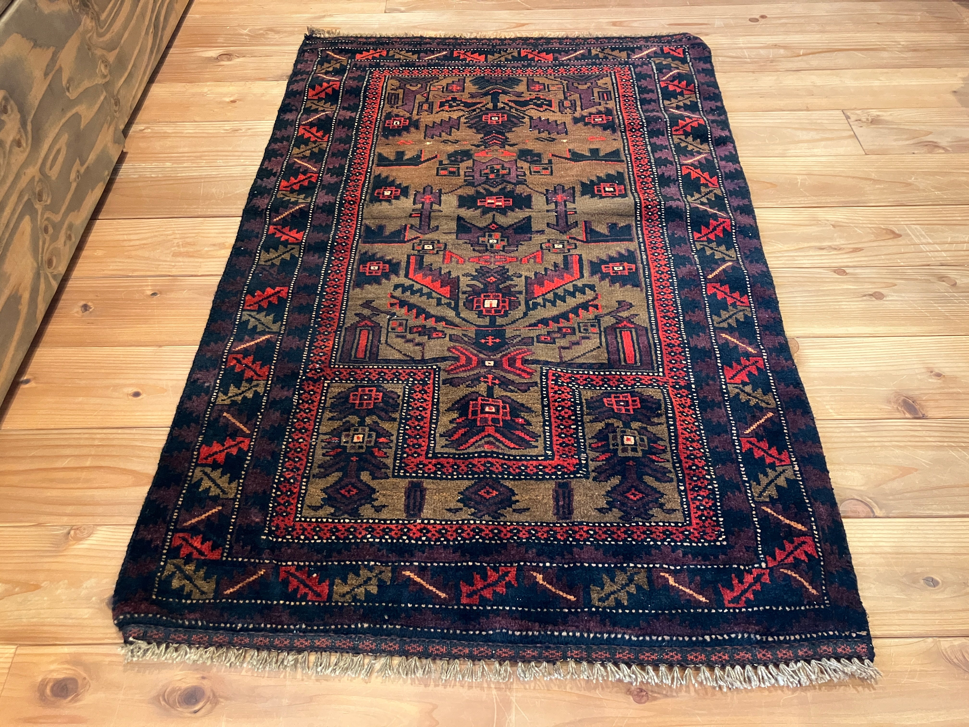タ*キ様 アフガニスタン製 ラグ ヴィンテージ約128cm x 82cm タ*キ様
