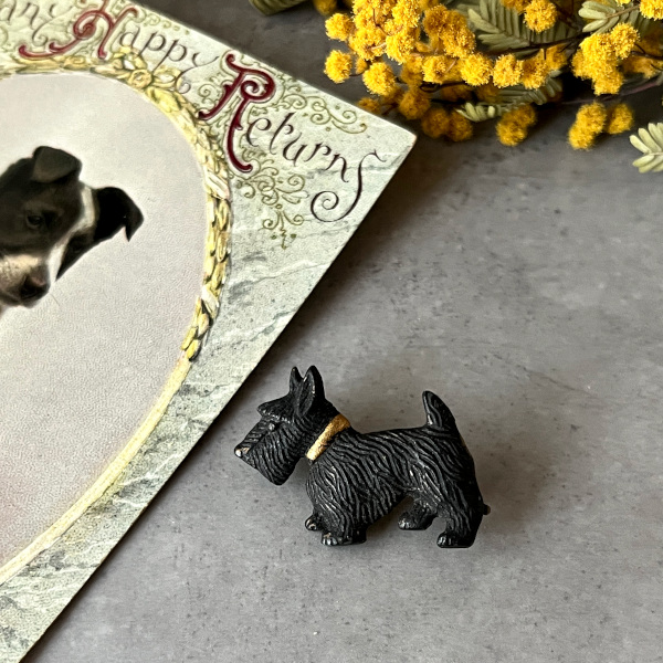 イギリス ヴィンテージ スコティッシュテリア犬ブローチ|アクトン