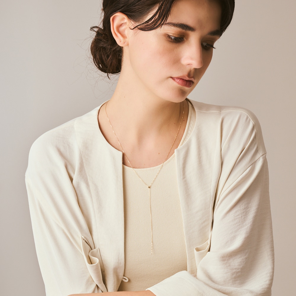 長さを調節する事ができる、アガットロングネックレス 長さを調節する