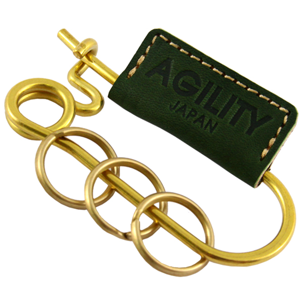 エパングルキーホルダー』(全6色)東京レザー/安全ピンの形のレザー
