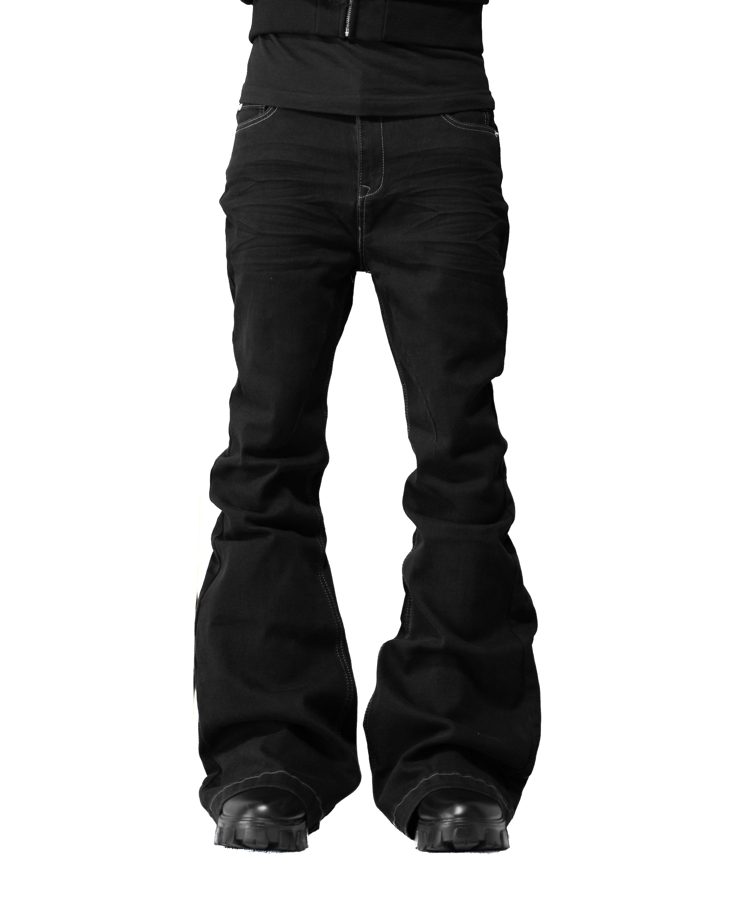 FLARED BLACK STRETCH PANTS – ADAMAS KRONOS