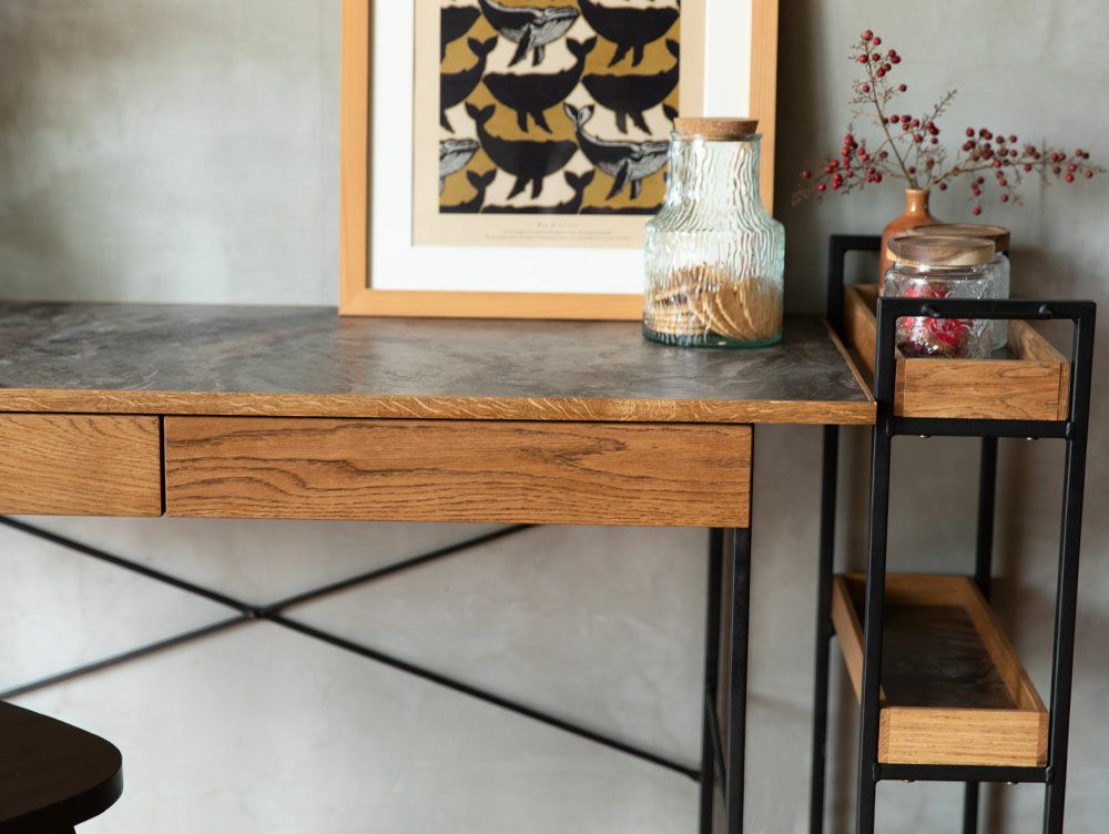 送料無料】ポル デスク 900 ワイド マットブラック | 家具・インテリア