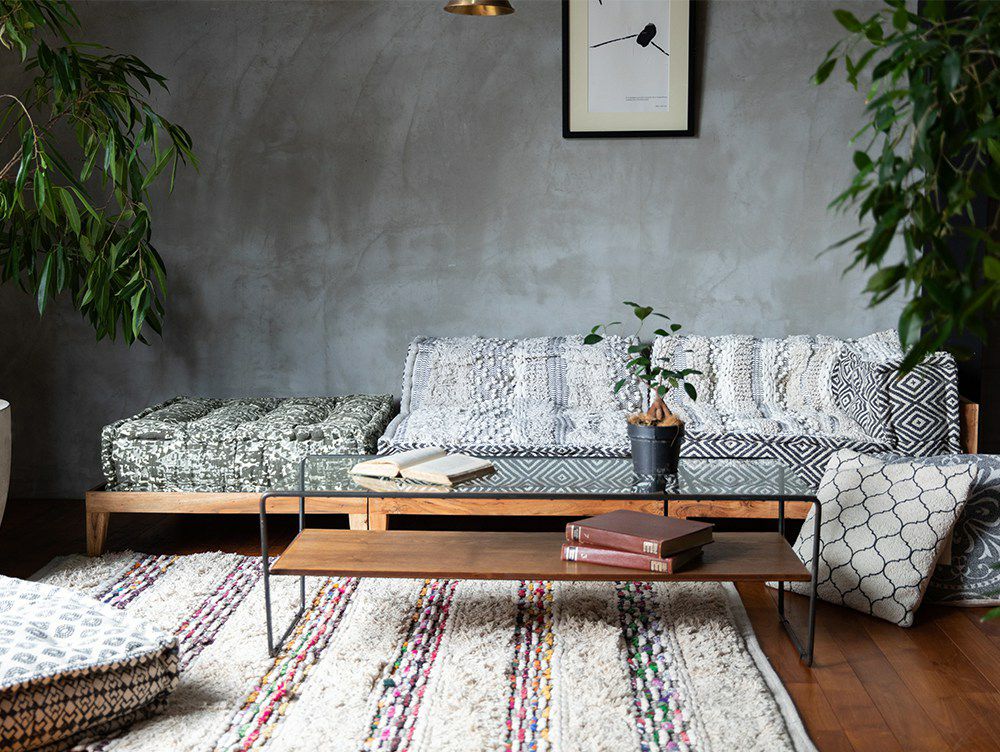 送料無料】ブロック マルチ ザブ オットマン HUS ホワイト - a.depeche